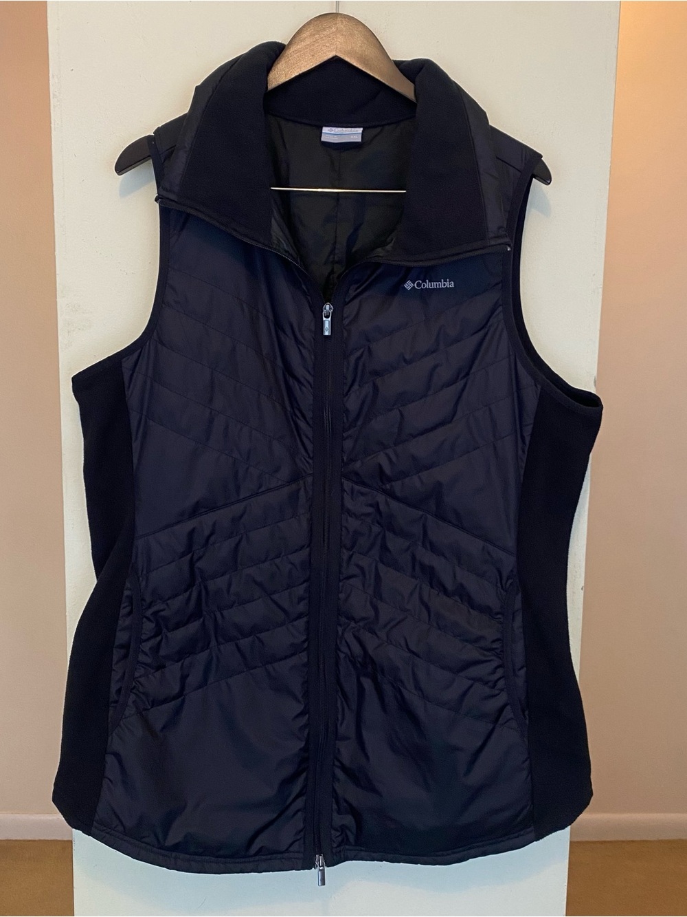 Columbia Black Fleece Puffer Vest Womens Plus Size XXL Outdoor Outerwear Winter